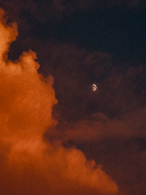 Moon Surrounded by Clouds