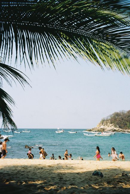 Experience leisure and relaxation on Puerto Escondido's stunning seascape.