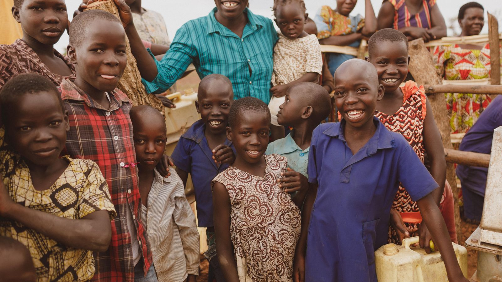 Group of smiling children in Gulu, Uganda