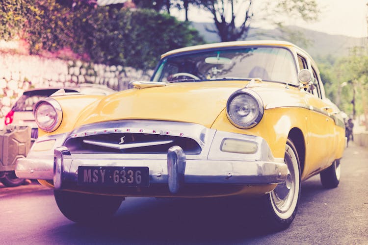 Yellow Studebaker President Car