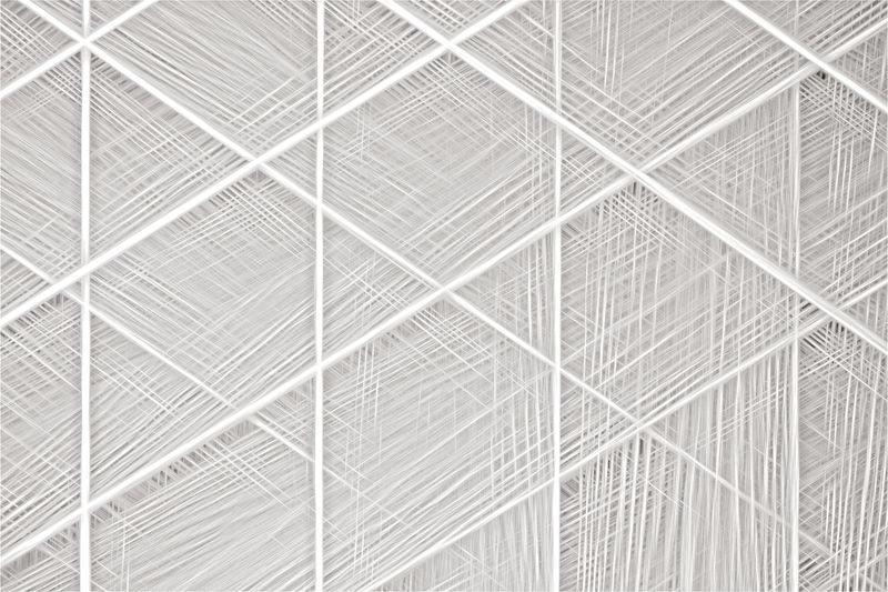 White intersecting lines forming a geometric lattice — photo by Robert Clark on Pexels