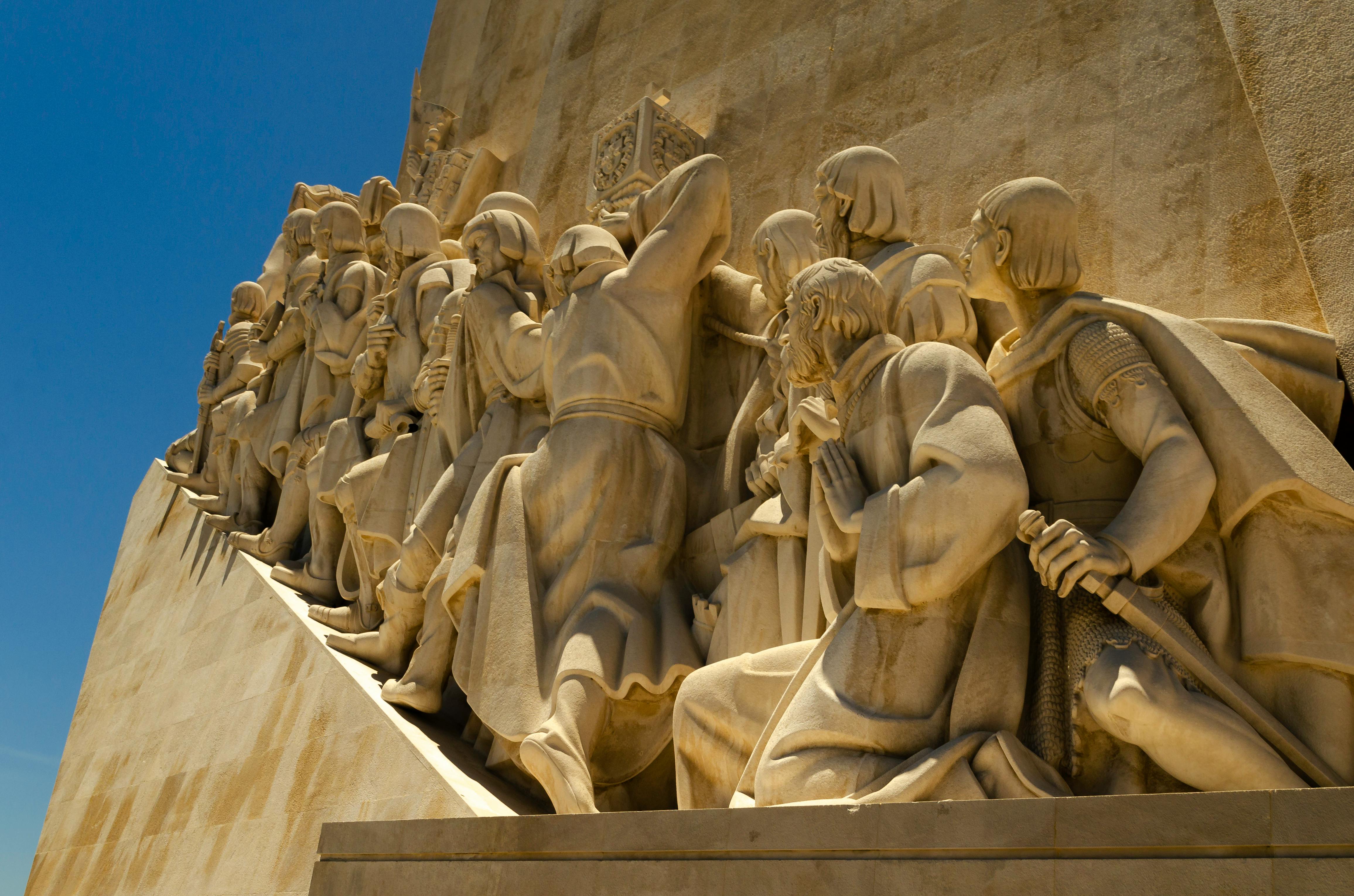 the left side of the monument of the discoveries