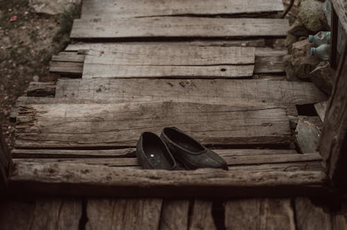 Siyah çift Ayakkabı Fotoğrafı
