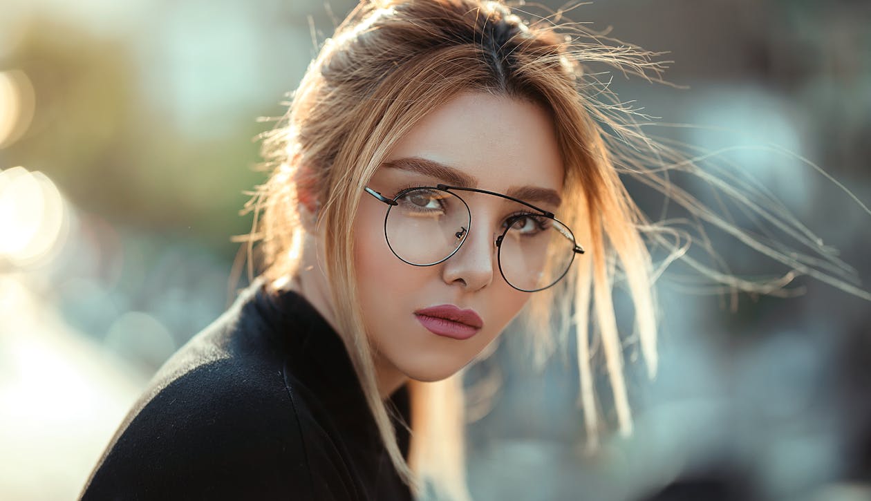 Free Woman in Black-framed Eyeglasses Stock Photo