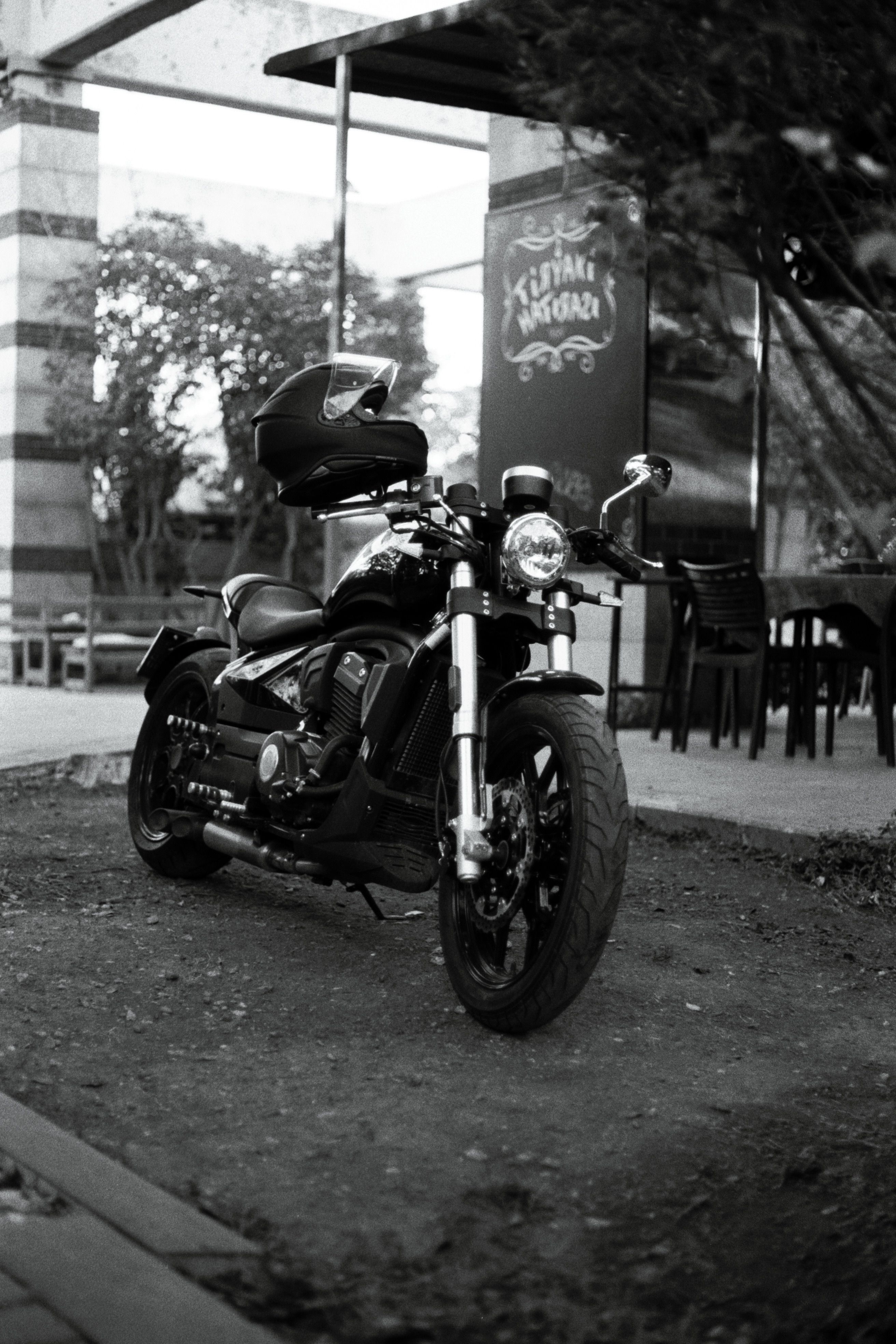 Parked Cafe Racer · Free Stock Photo