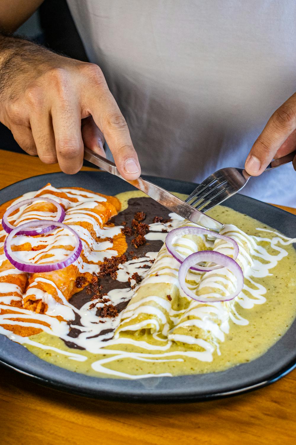 Chicken Enchiladas with Creamy Green Sauce