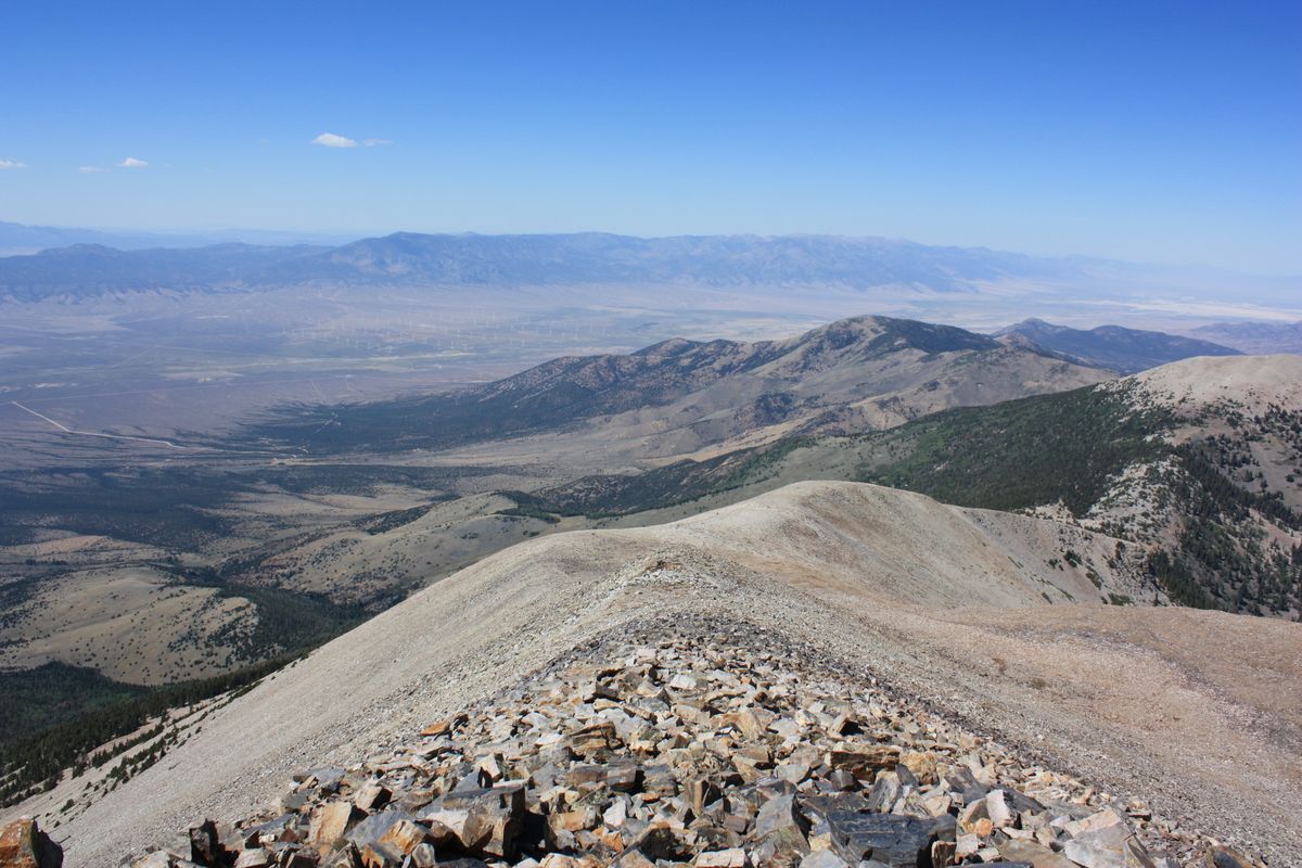 View from Wheeler Peak across the alpine high country of Great Basin National Park