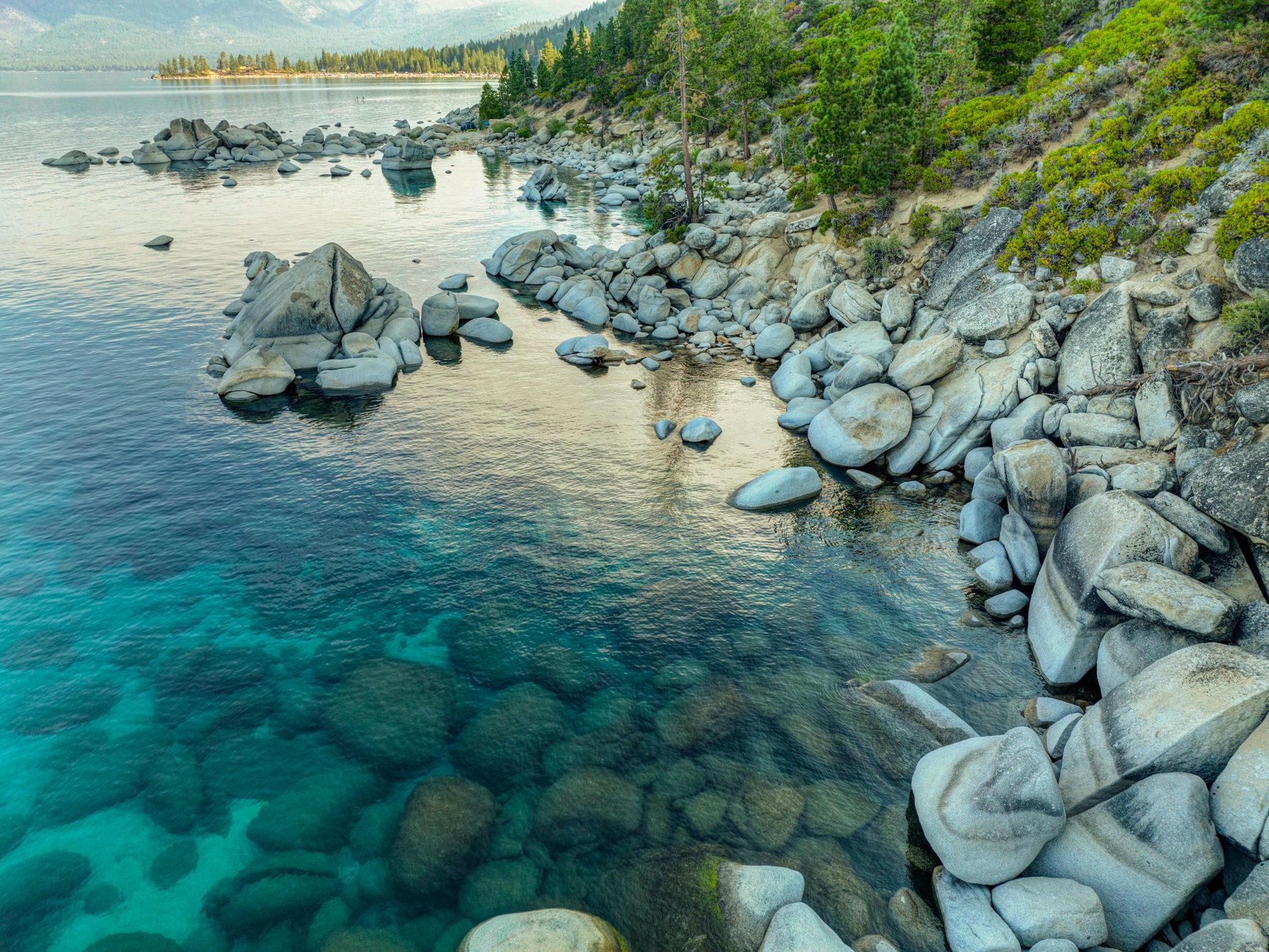 Turquoise water at Sand Harbor on the Nevada side of Lake Tahoe