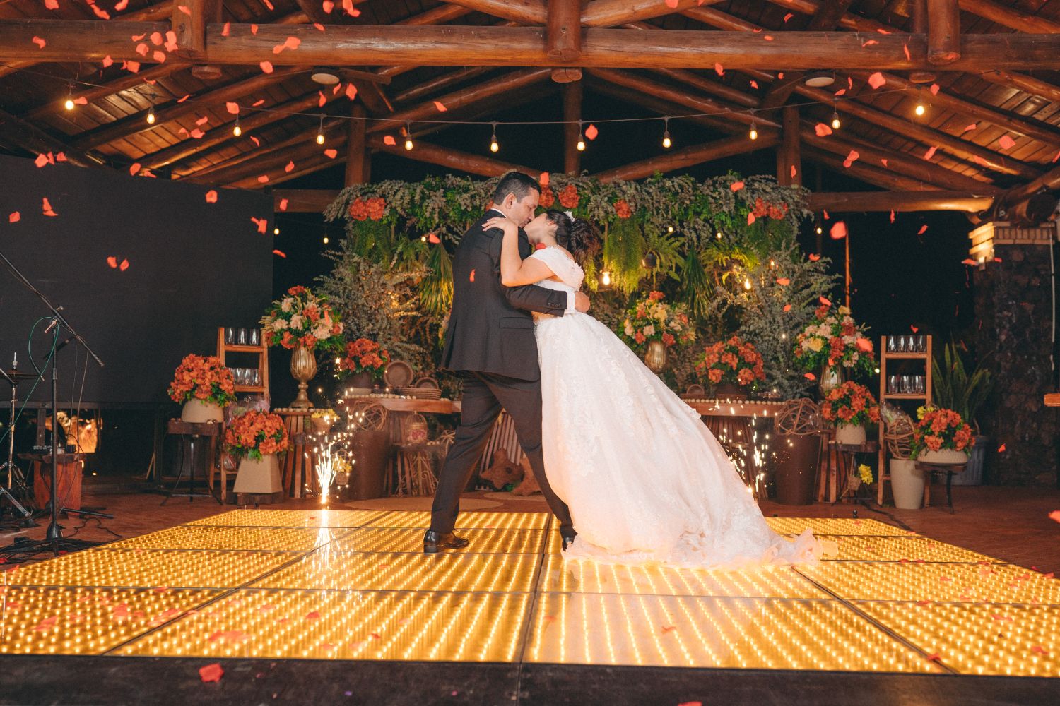 Bride and groom first dance