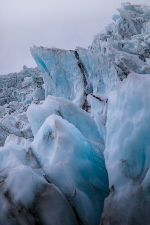 Free Stunning view of a frozen glacier showcasing icy textures and winter beauty. Stock Photo