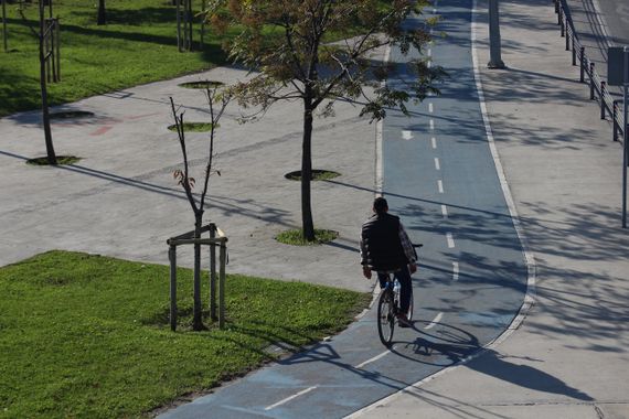 Bicycle on city street