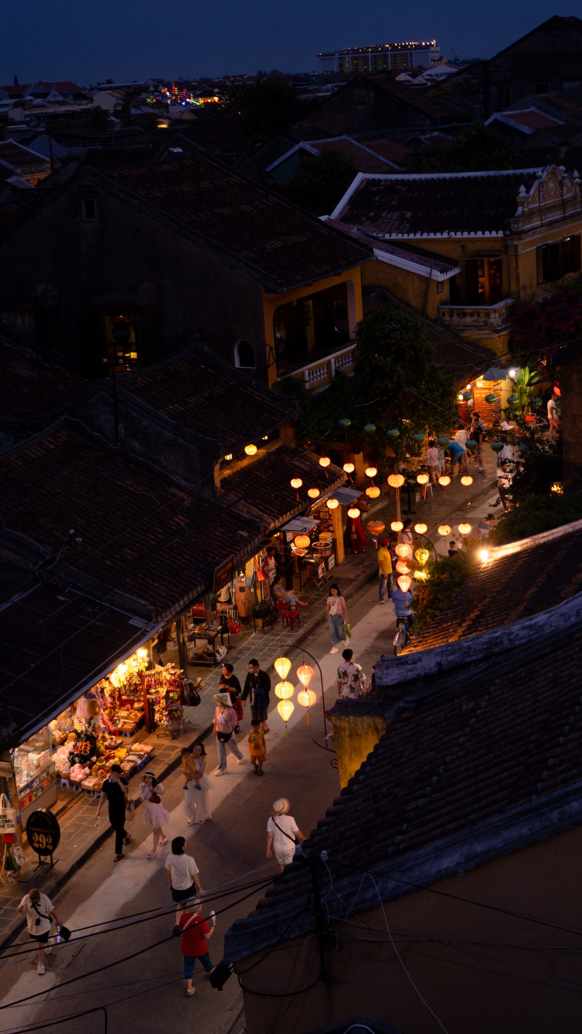 Lantern-lit Hoi An street at night