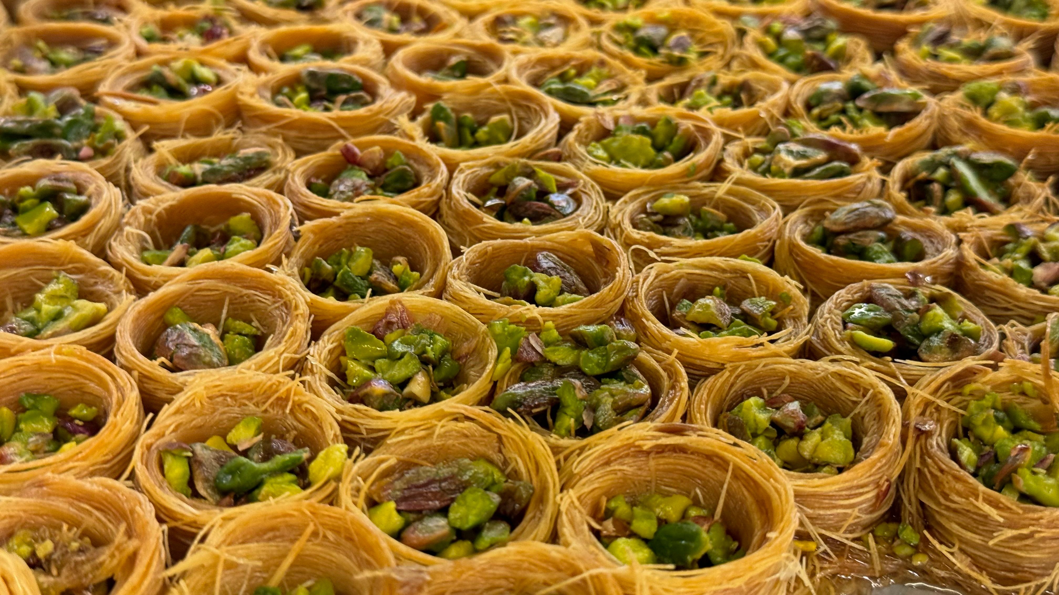 Honey-soaked baklava and Arabic sweets from Alwaha Eatery
