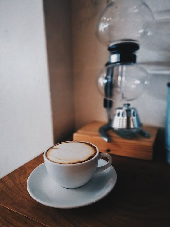 Free Espresso in White Ceramic Mug on Saucer Stock Photo