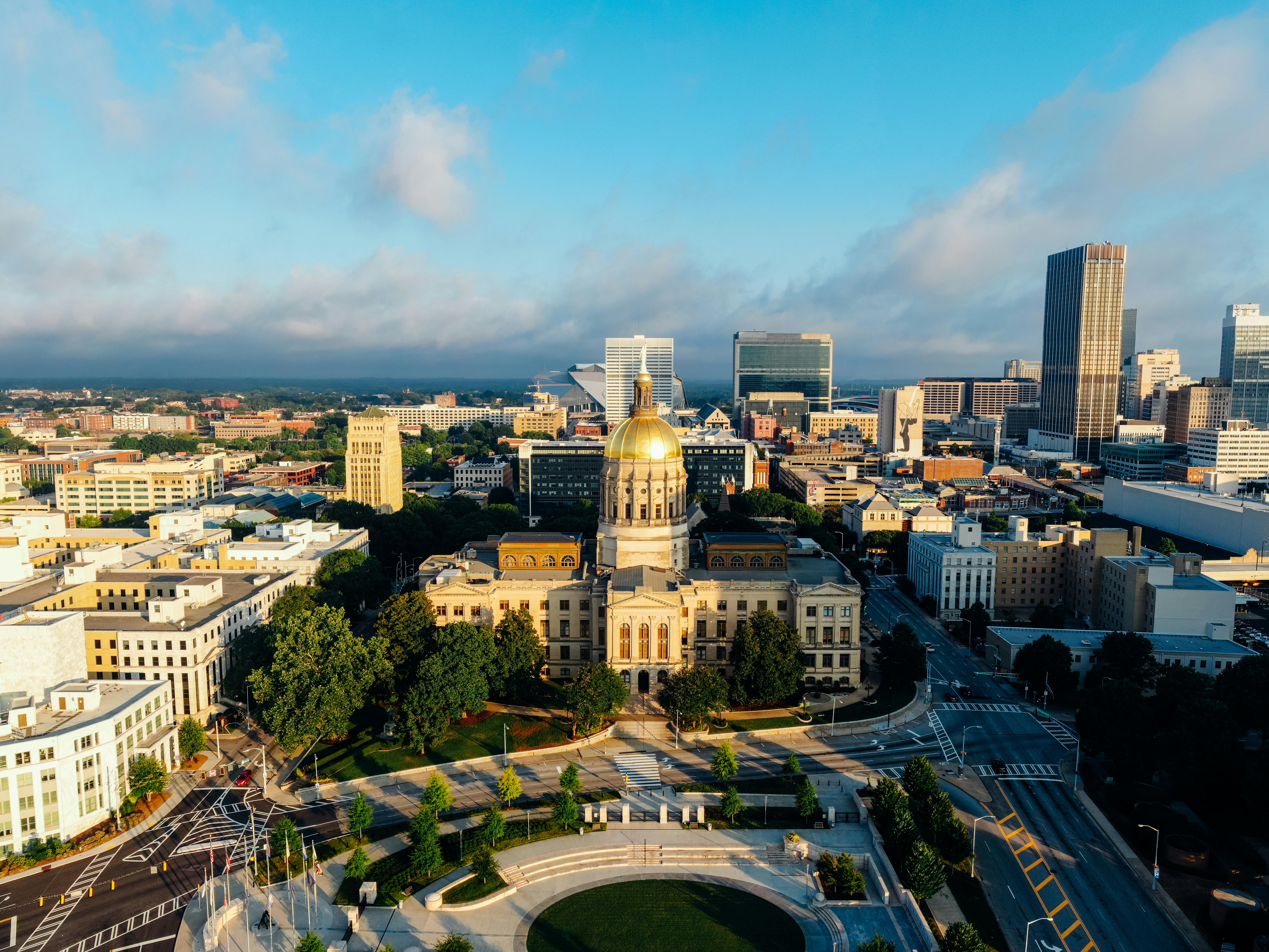 aerial photography of buildings