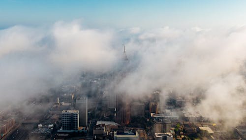 Clouds Covering Buildings
