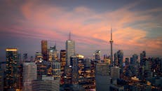 sunset on Toronto