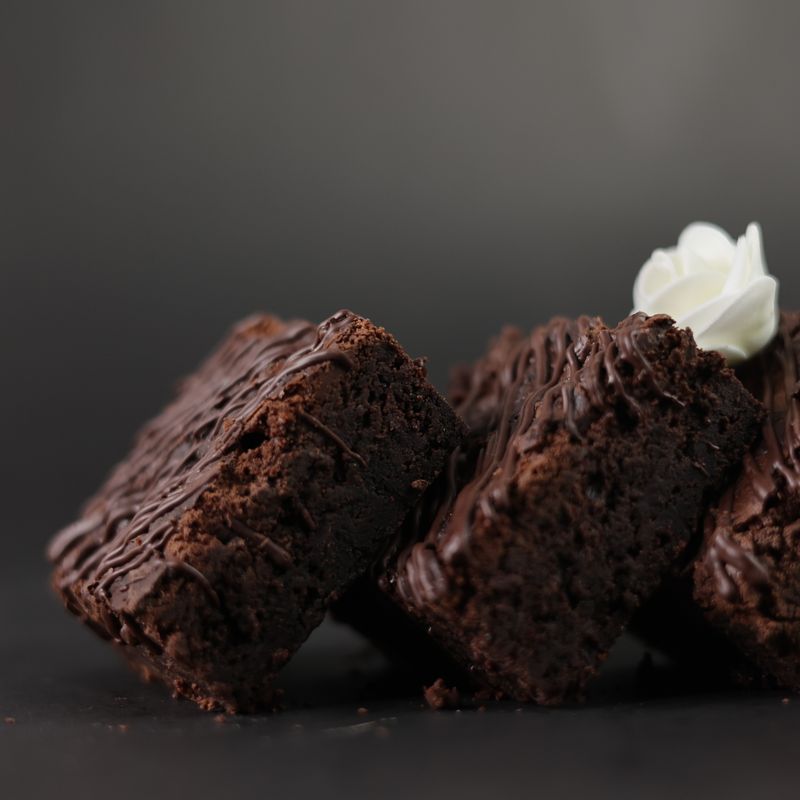 Air Fryer Blackberry Lavender Brownies
