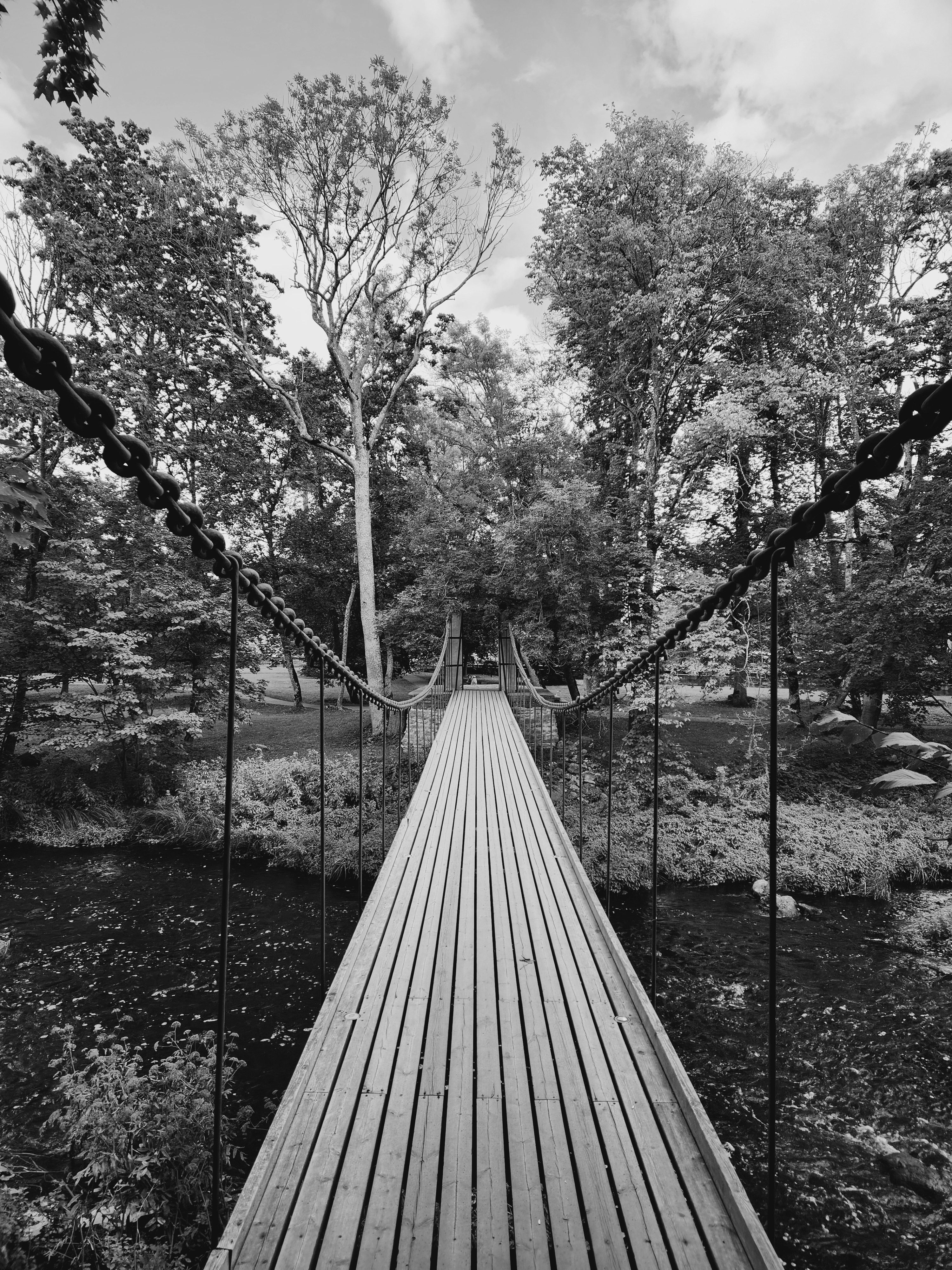 Black and White Photo of a Bridge · Free Stock Photo
