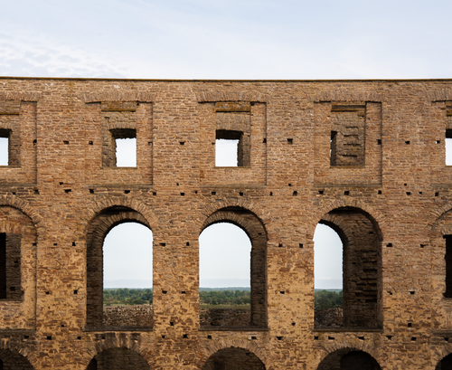 Free Historic stone ruins of Borgholm Castle in Öland, Sweden, showcasing medieval architecture. Stock Photo