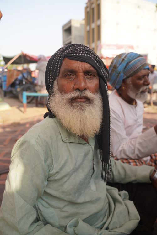 Free Elderly man in Punjab, India, wearing traditional clothes and headscarf, sitting outdoors. Stock Photo