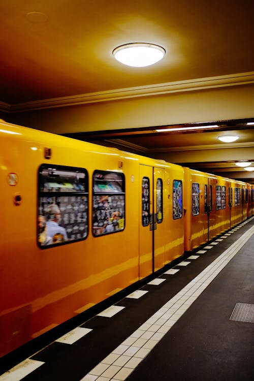 Yellow Moving Train