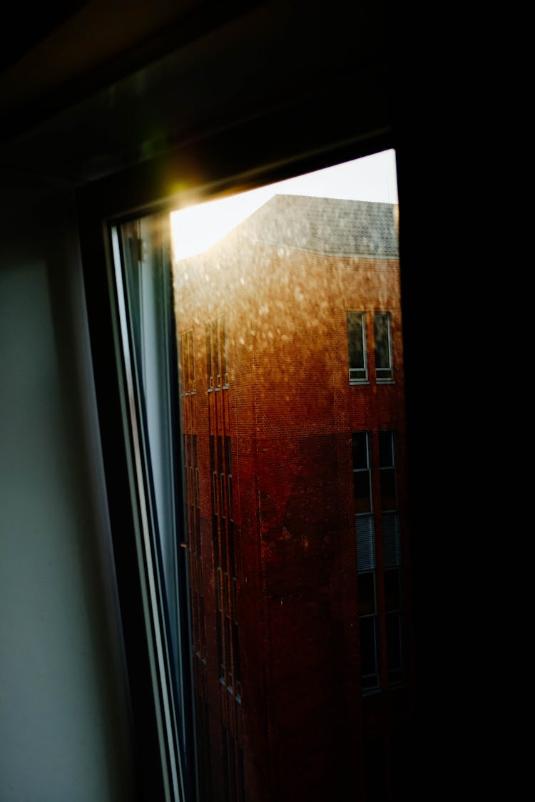 Glass Window With Reflection Of Light