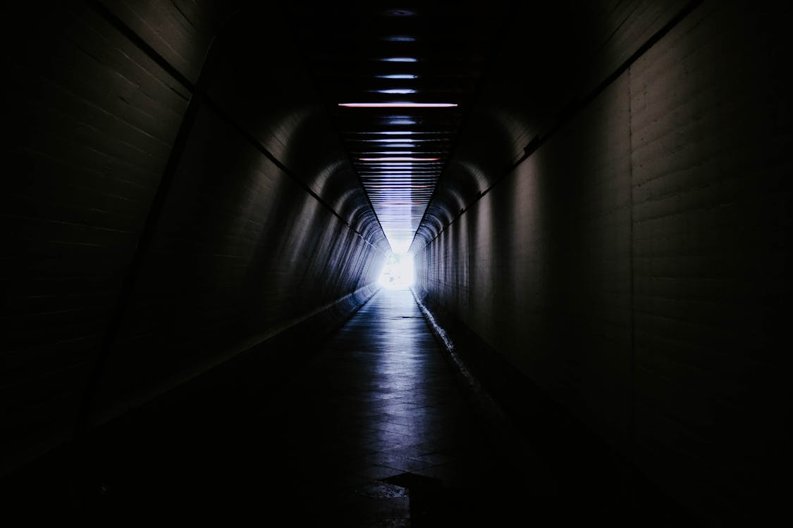 무료 다크 터널 스톡 사진