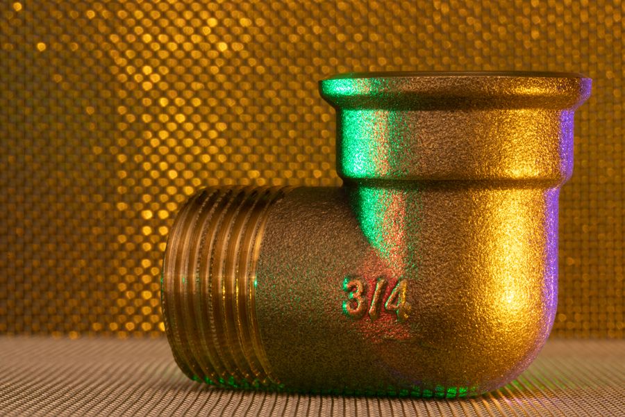 Close-up of a plumbing fitting