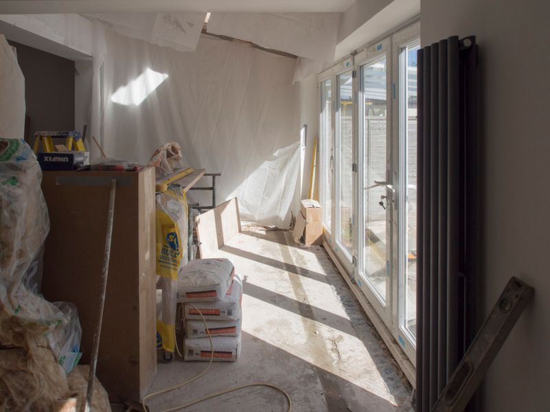 A home interior partway through renovation