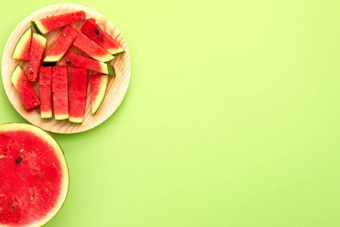 Free Watermelon on Brown Tray Stock Photo