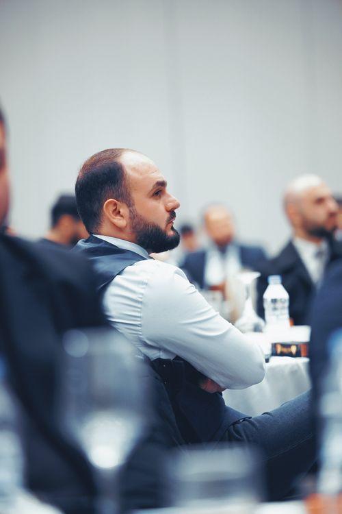 Free Focused businessman at a corporate event in Istanbul, Turkey. Stock Photo