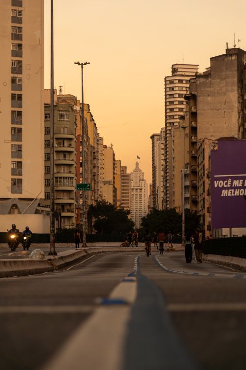 Free Golden hour in São Paulo showcasing its urban architecture and peaceful streets. Stock Photo