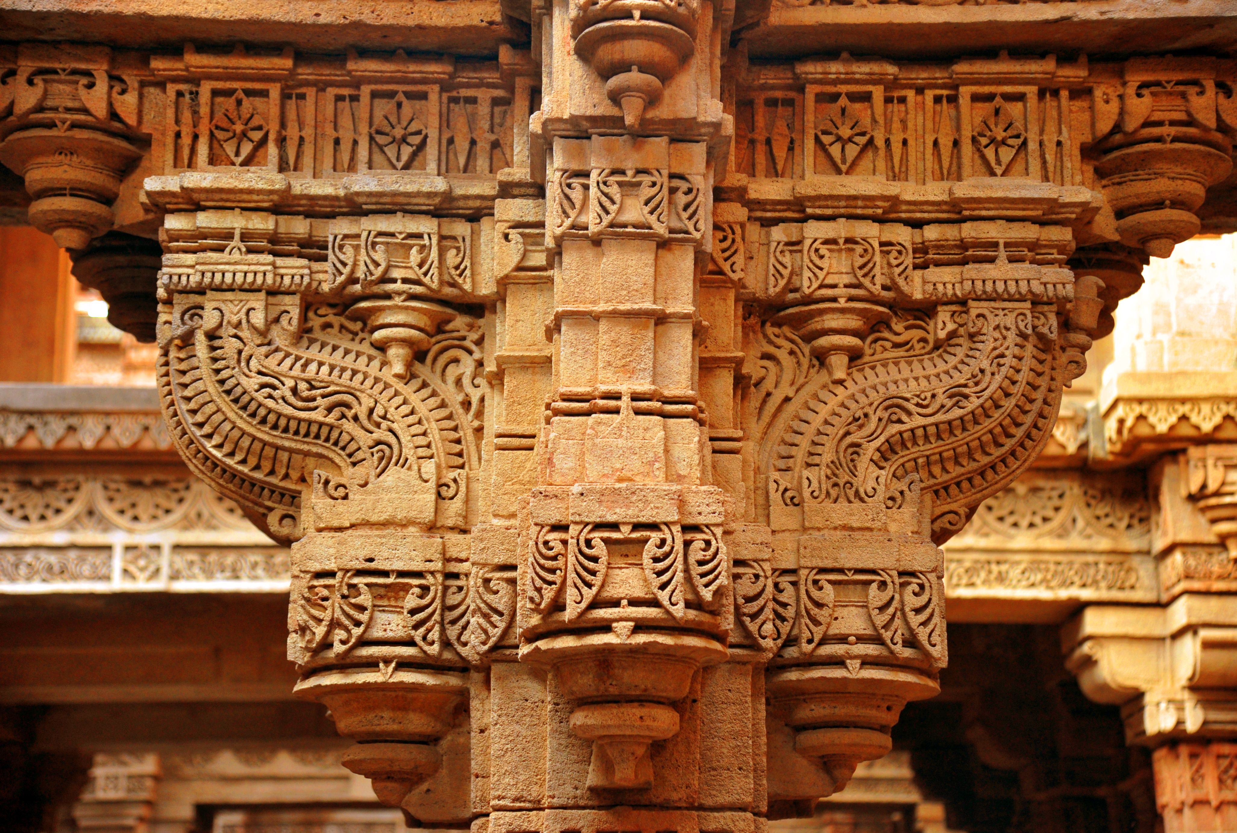 Foto de stock gratuita sobre adalaj, adalaj stepwell, alivio, antiguo ...