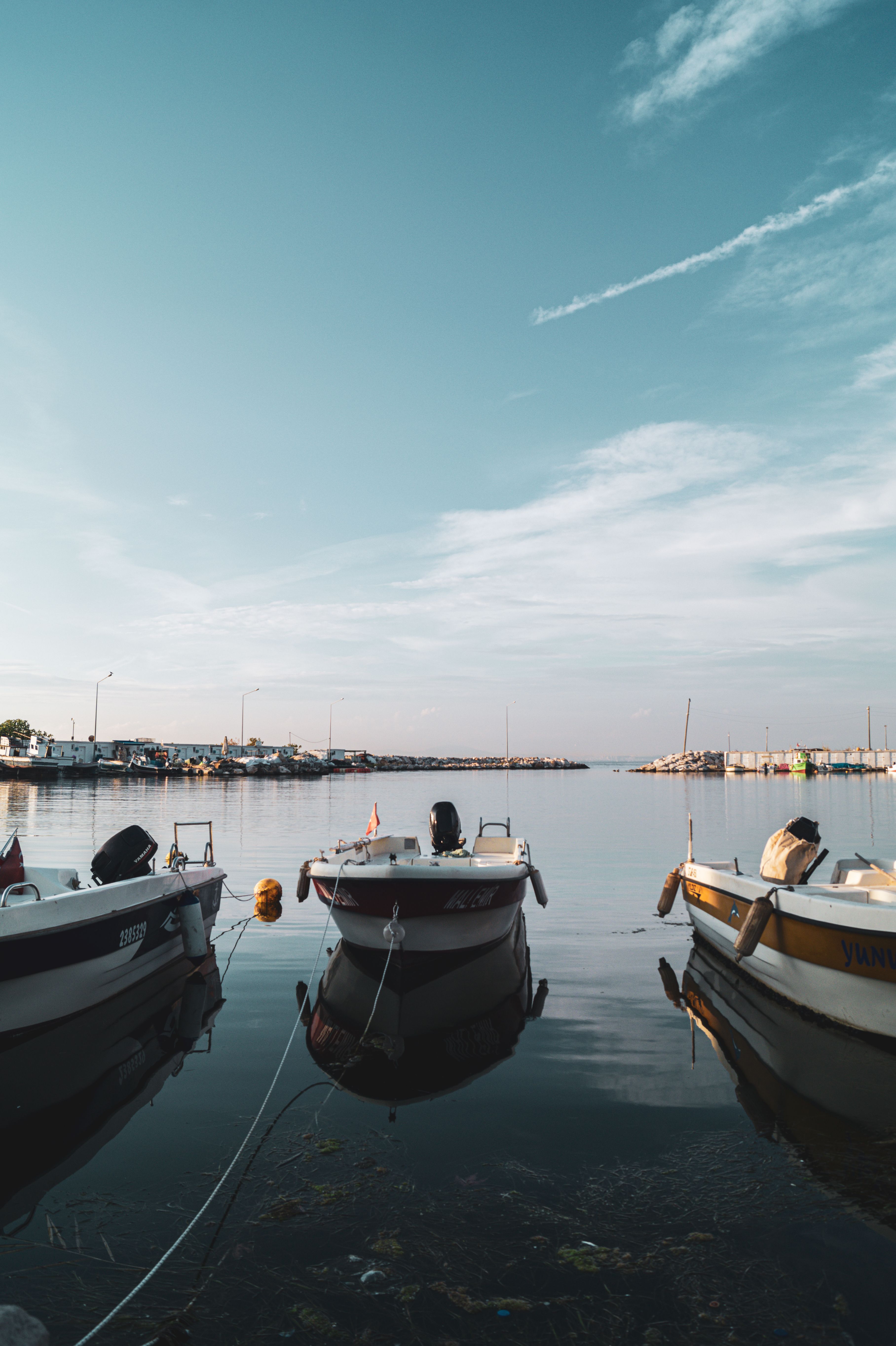 Boats in the water at a harbor · Free Stock Photo