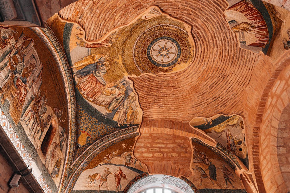 Ancient Roman mosaic from Leptis Magna on display at the National Museum of Libya