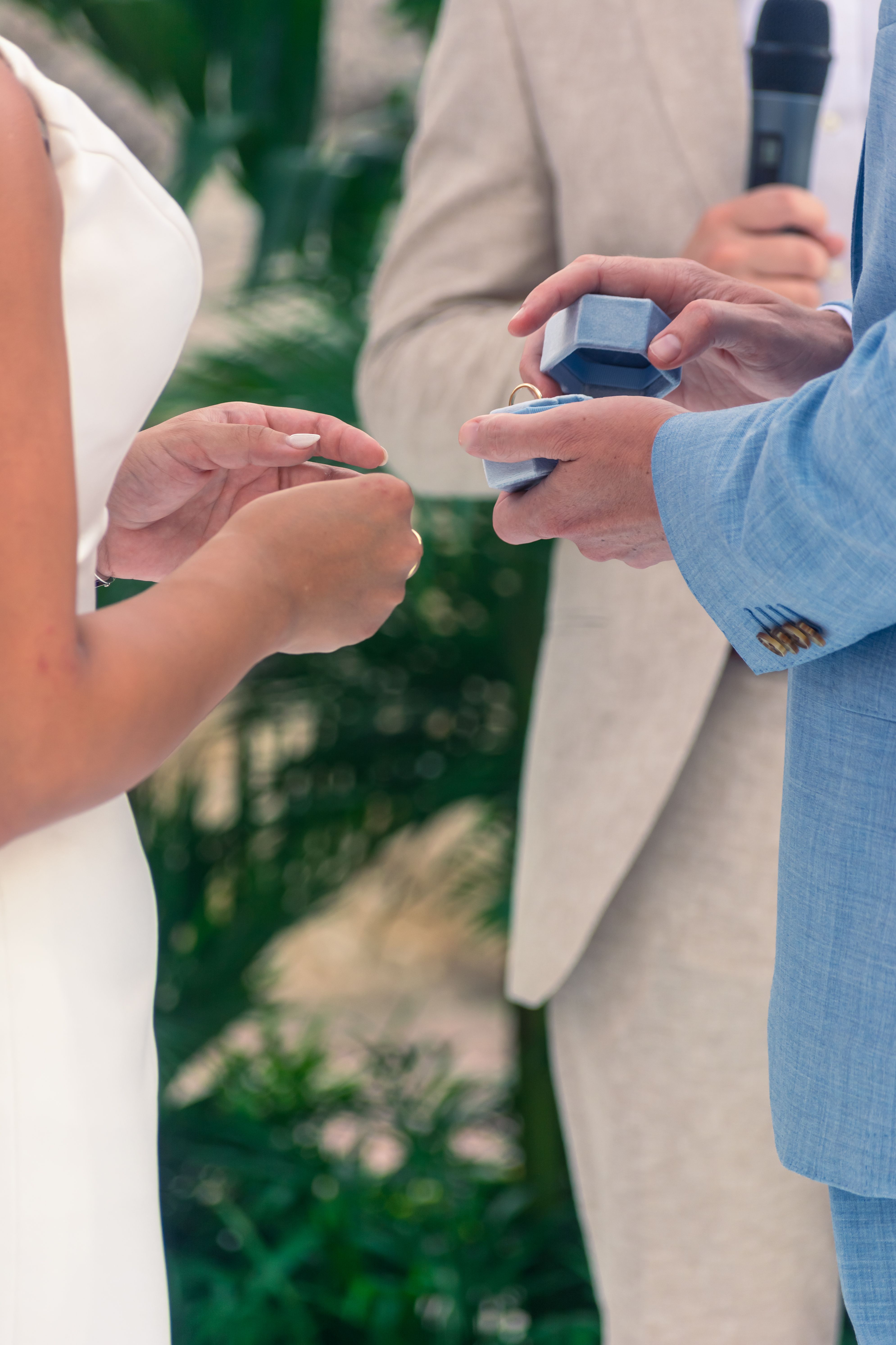 Elegant Outdoor Wedding Ceremony Ring Exchange · Free Stock Photo