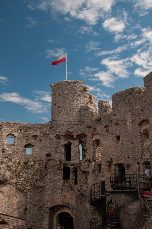 Imagine de stoc gratuită din antic, castelul ogrodzieniec, cer albastru