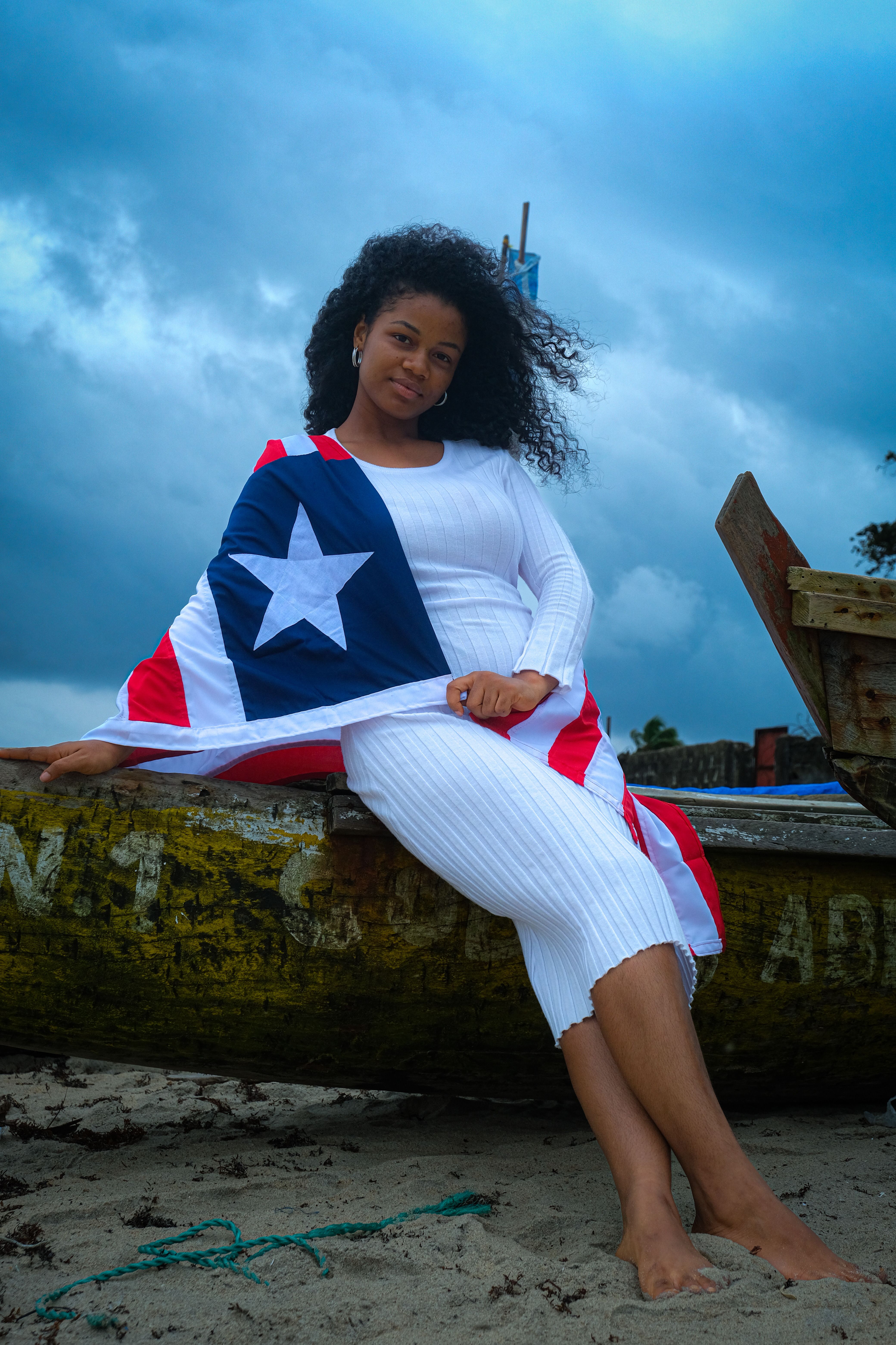 Girl with flag · Free Stock Photo