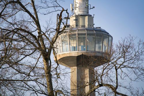 Euromast observation tower overlooking Rotterdam