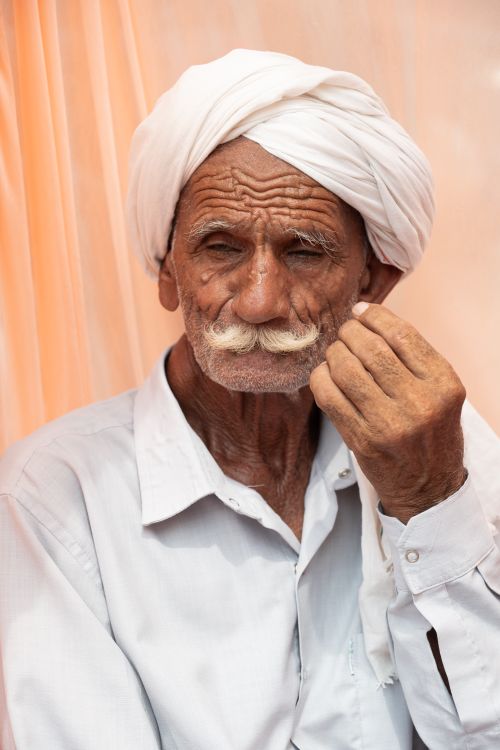 Elderly Man in Turban and with Mustache · Free Stock Photo