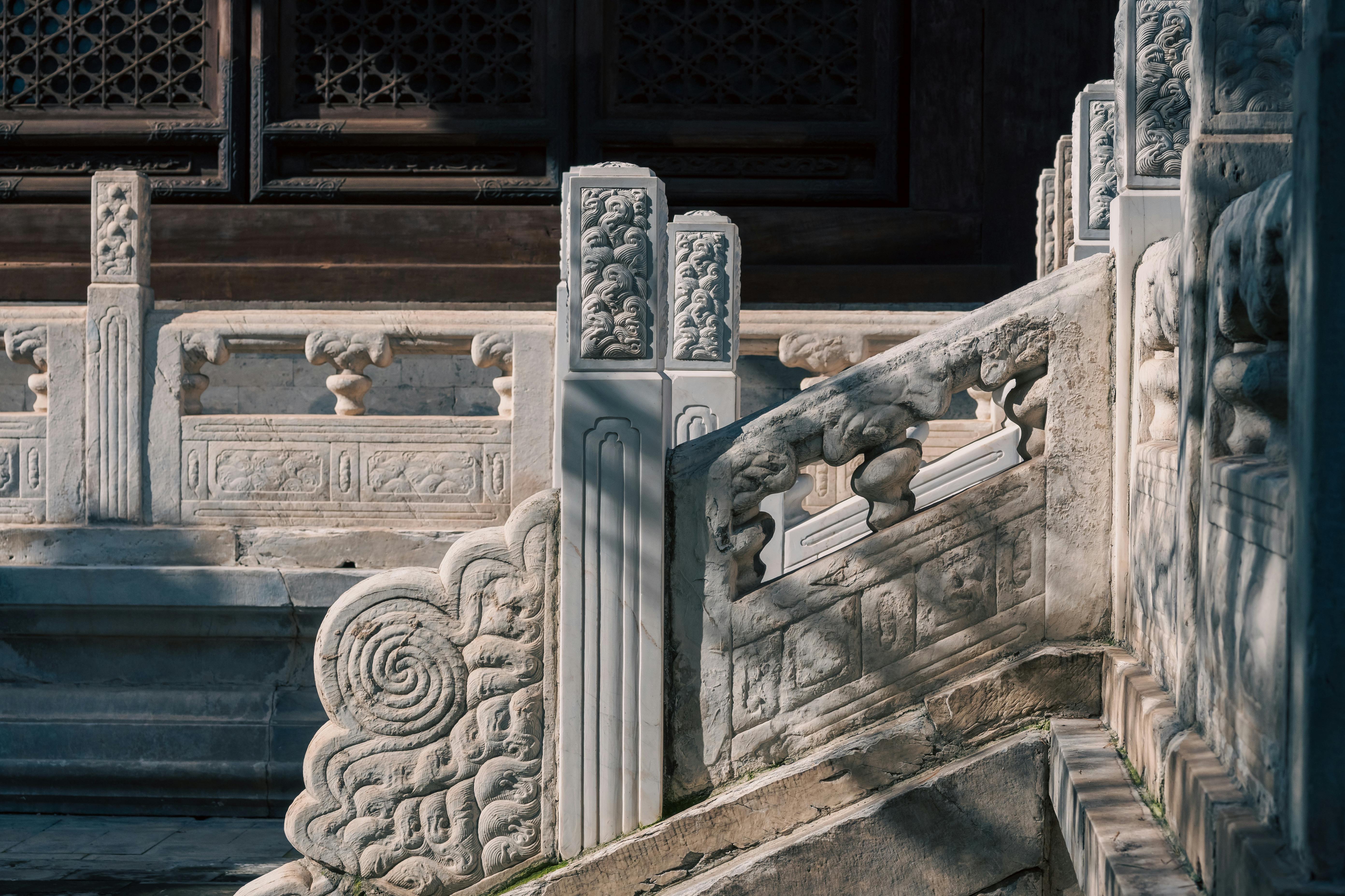 Carved Stone Railings in Beijing Beihai Park · Free Stock Photo