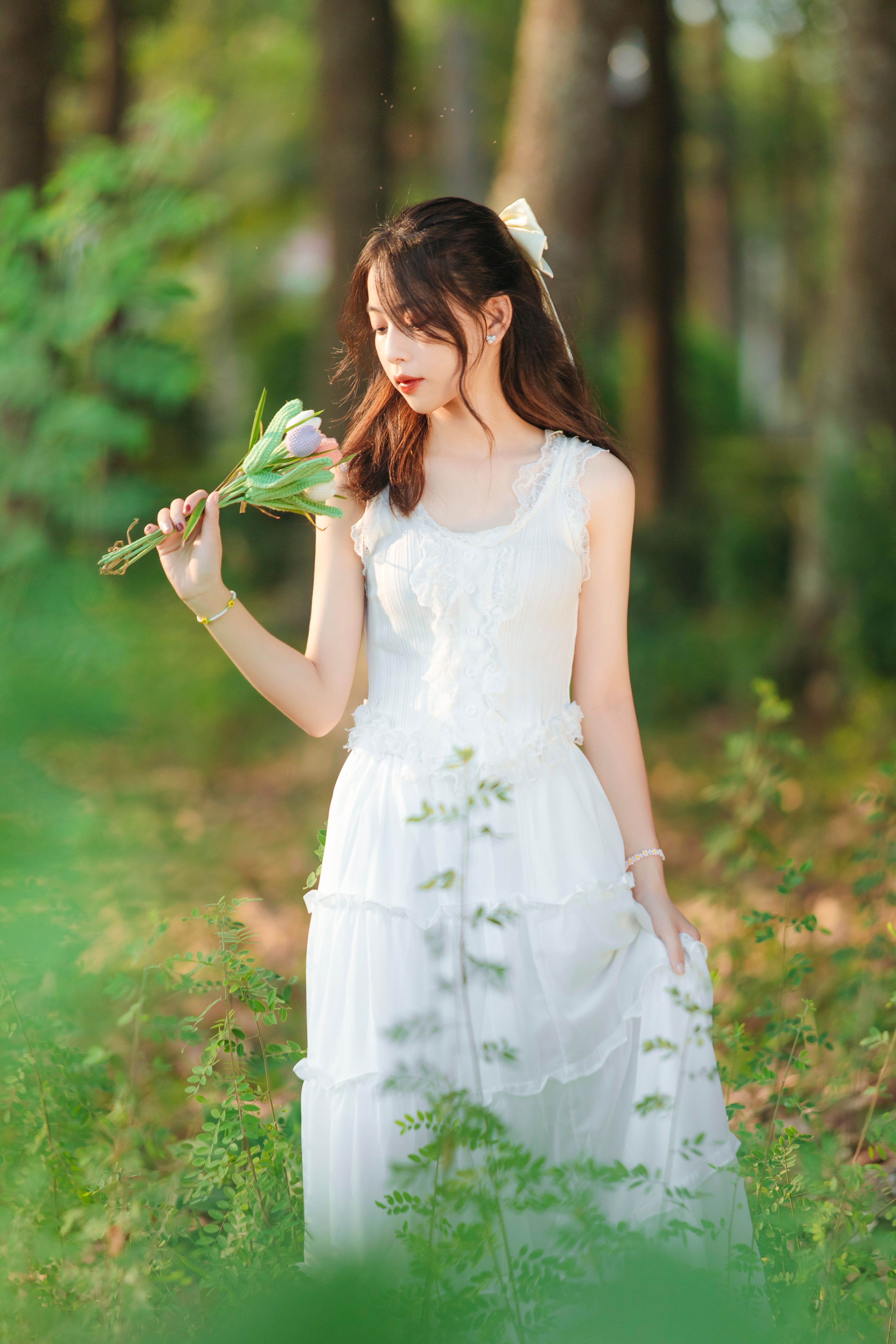 Model in White Dress Free Stock Photo Model in White Dress Free Stock Photo