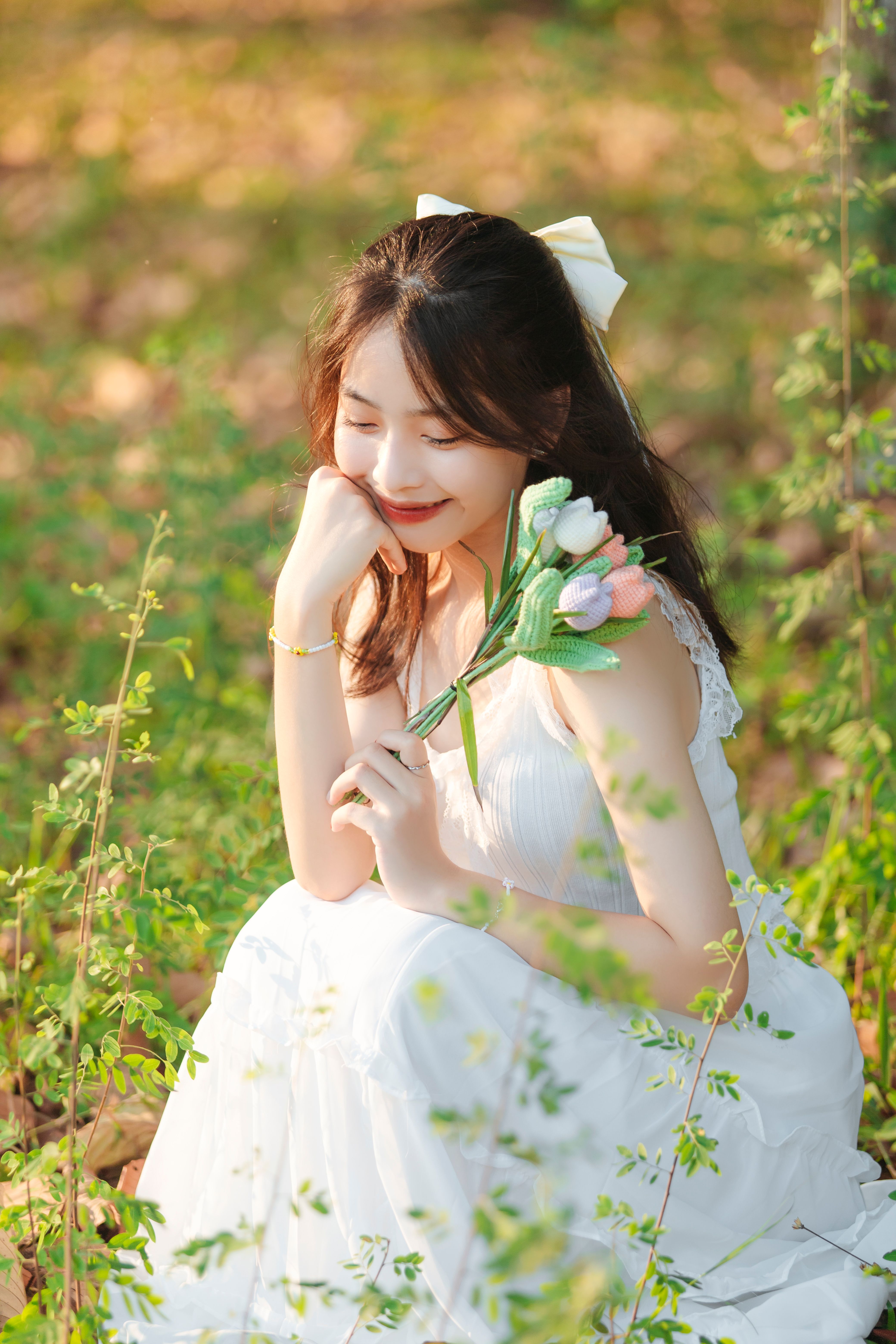 White eyelet dress fresh date night outfit
