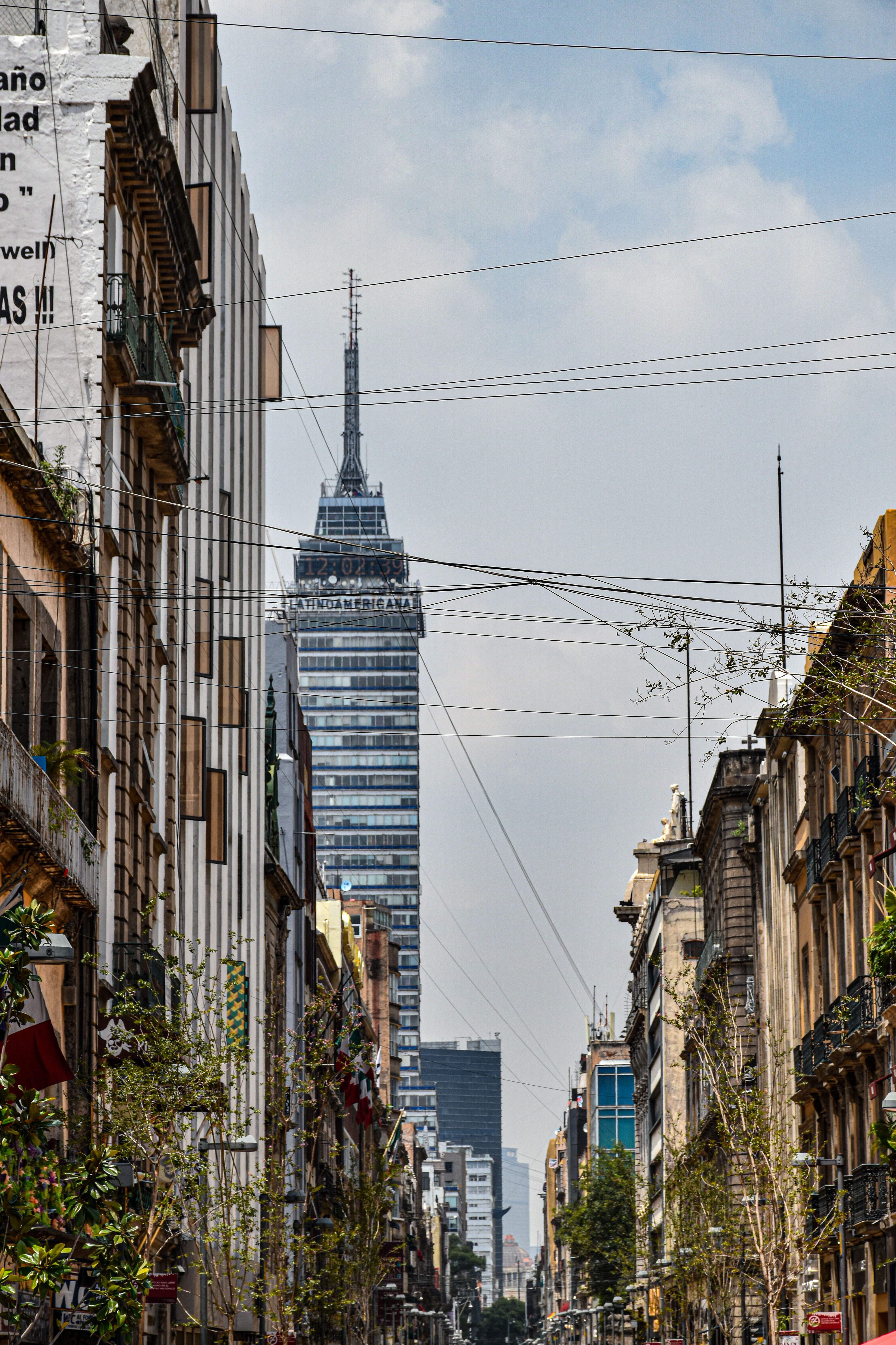 View of the Buildings and the Torre Latinoamericana in Mexico City ...