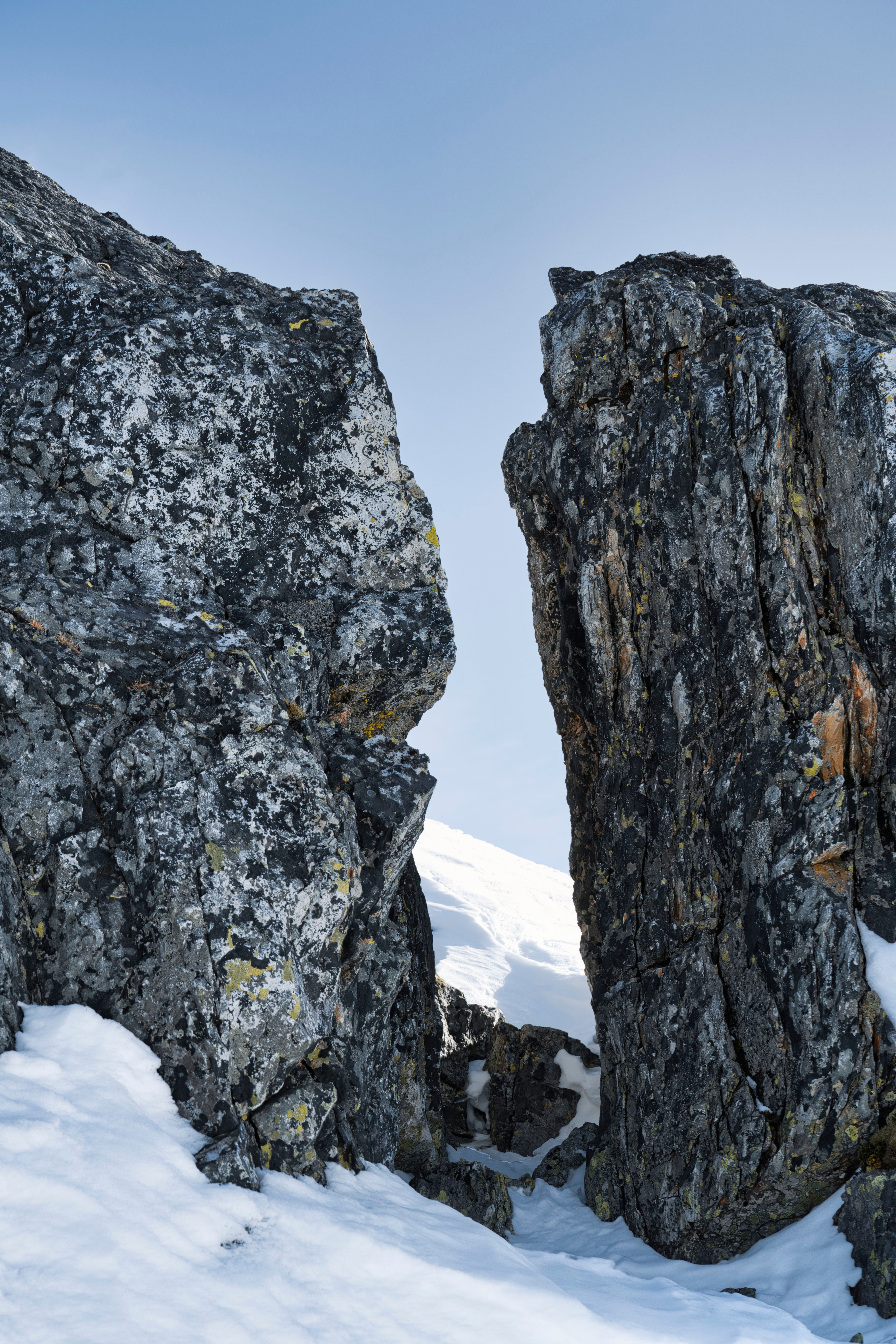 A Rock Formation in Winter · Free Stock Photo