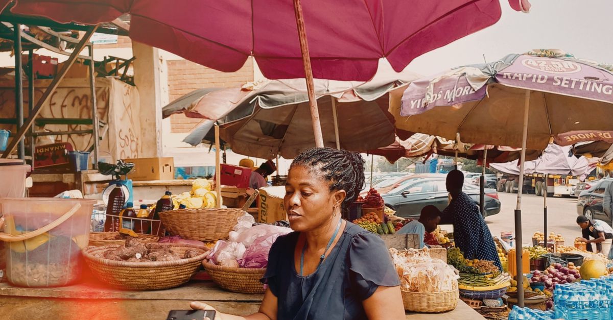 Local Market Examples Vibrant Local Market Scene with Vendor · Free Stock Photo