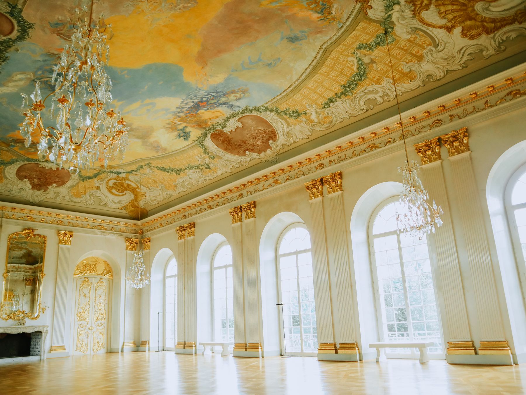 Painters and Decorators in Dulwich Village — a decorator at work mid-project