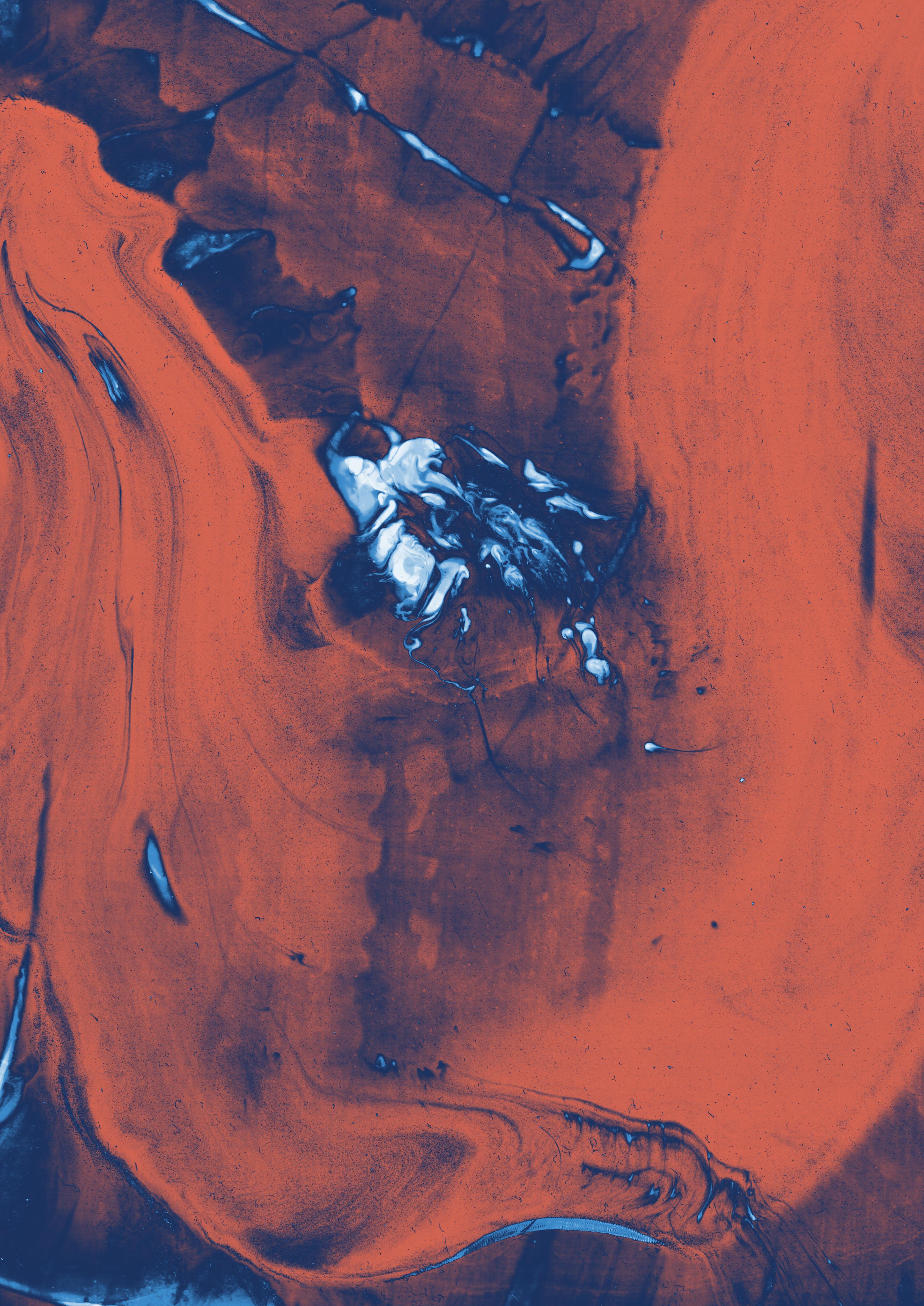 Cuadro Abstracto Naranja Y Azul · Foto de stock gratuita
