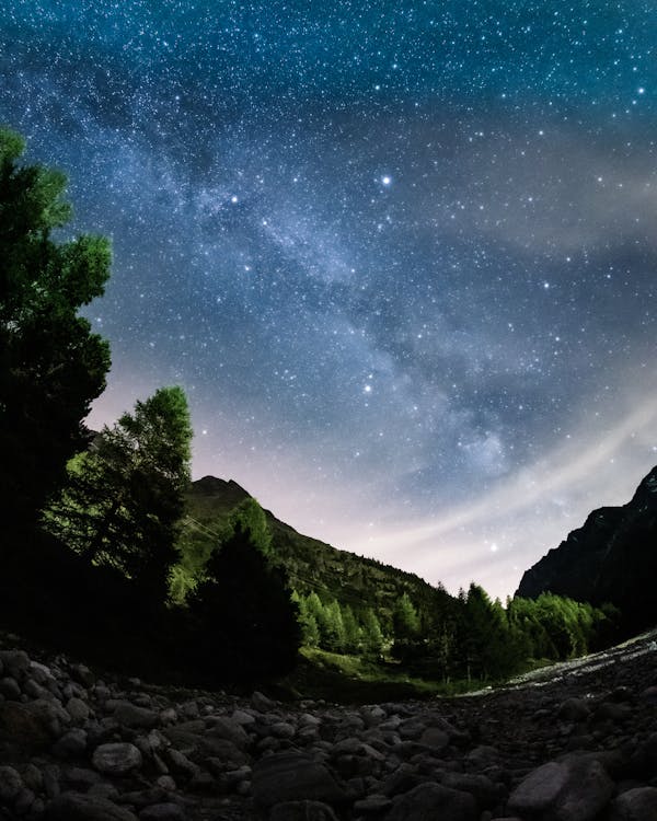 Free Scenic Photo Of Starry Night Sky Stock Photo